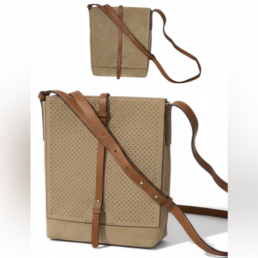 MICHAEL KORS Collection Rare Taos Perforated
Suede Crossbody Bag - Picture 13 of 14